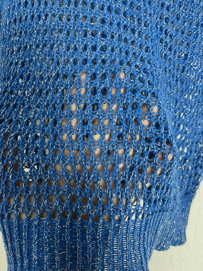 Blusa Tricô Telado com Brilho e Detalhe em Pérolas
