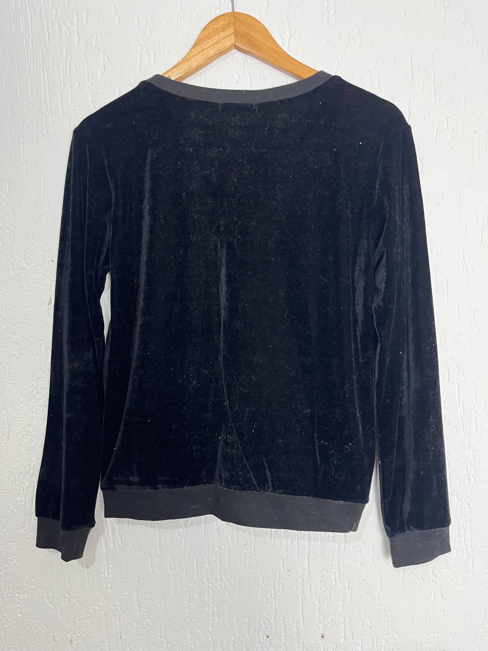 Blusa Veludo Molhado Preta
