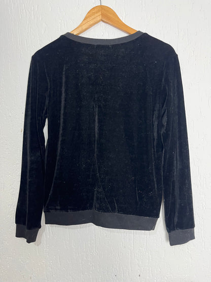 Blusa Veludo Molhado Preta