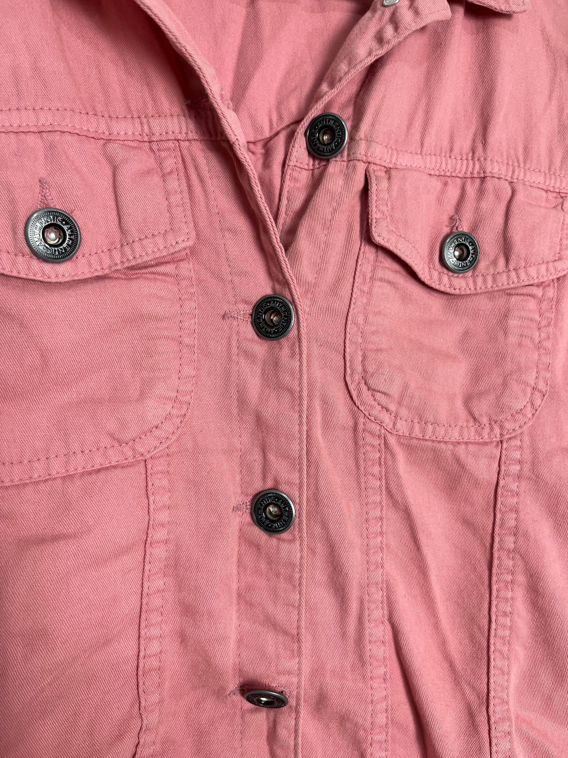 Jaqueta jeans rosa