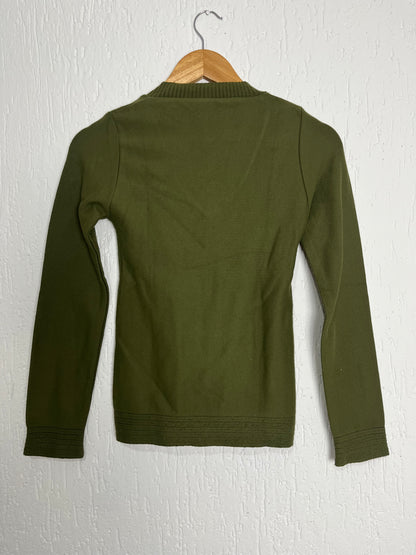 Suéter feminino verde militar