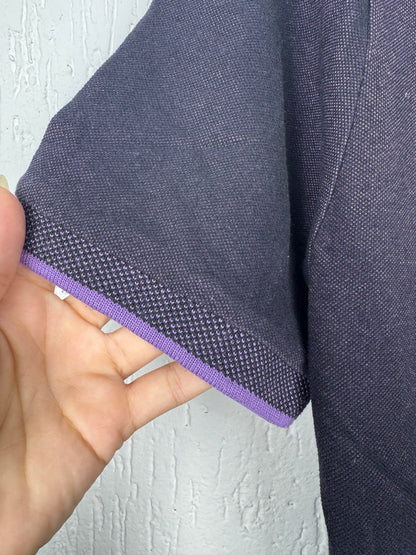 Camisa Polo Confidence Roxa Mesclada com Detalhes Lilás