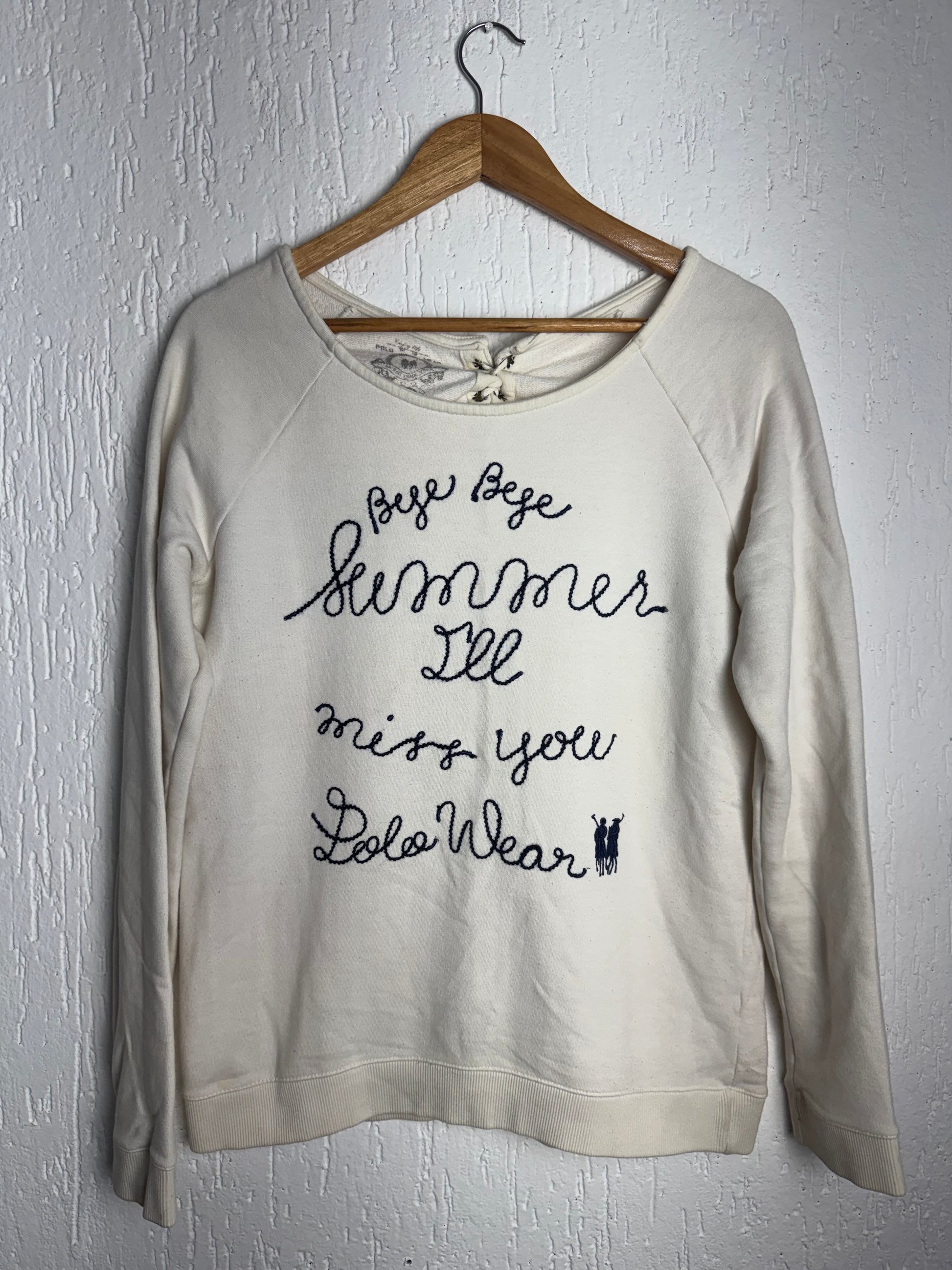 Moletom Off-White com Bordado Manuscrito Polo Wear Feminino