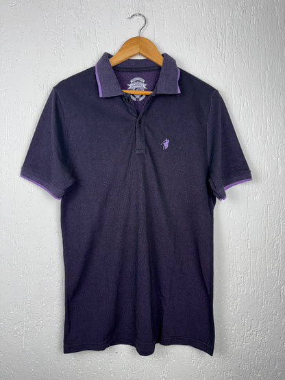 Camisa Polo Confidence Roxa Mesclada com Detalhes Lilás