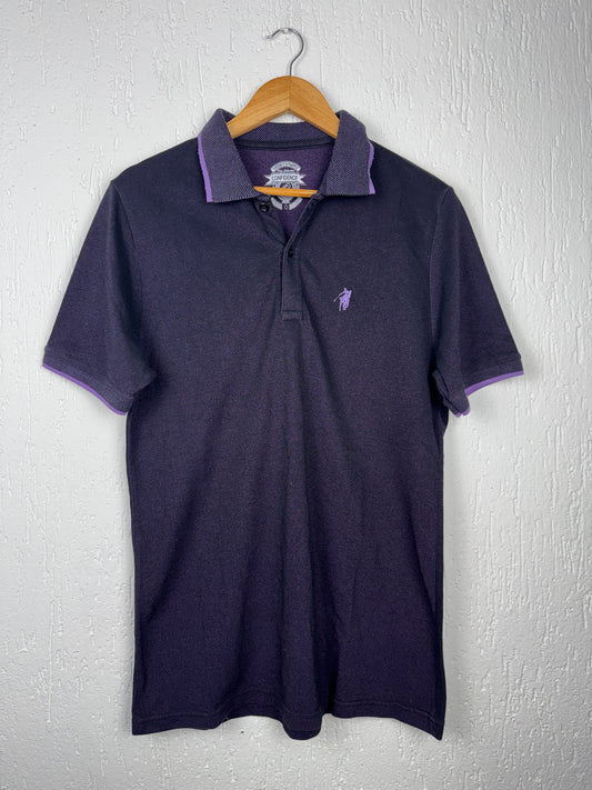 Camisa Polo Confidence Roxa Mesclada com Detalhes Lilás