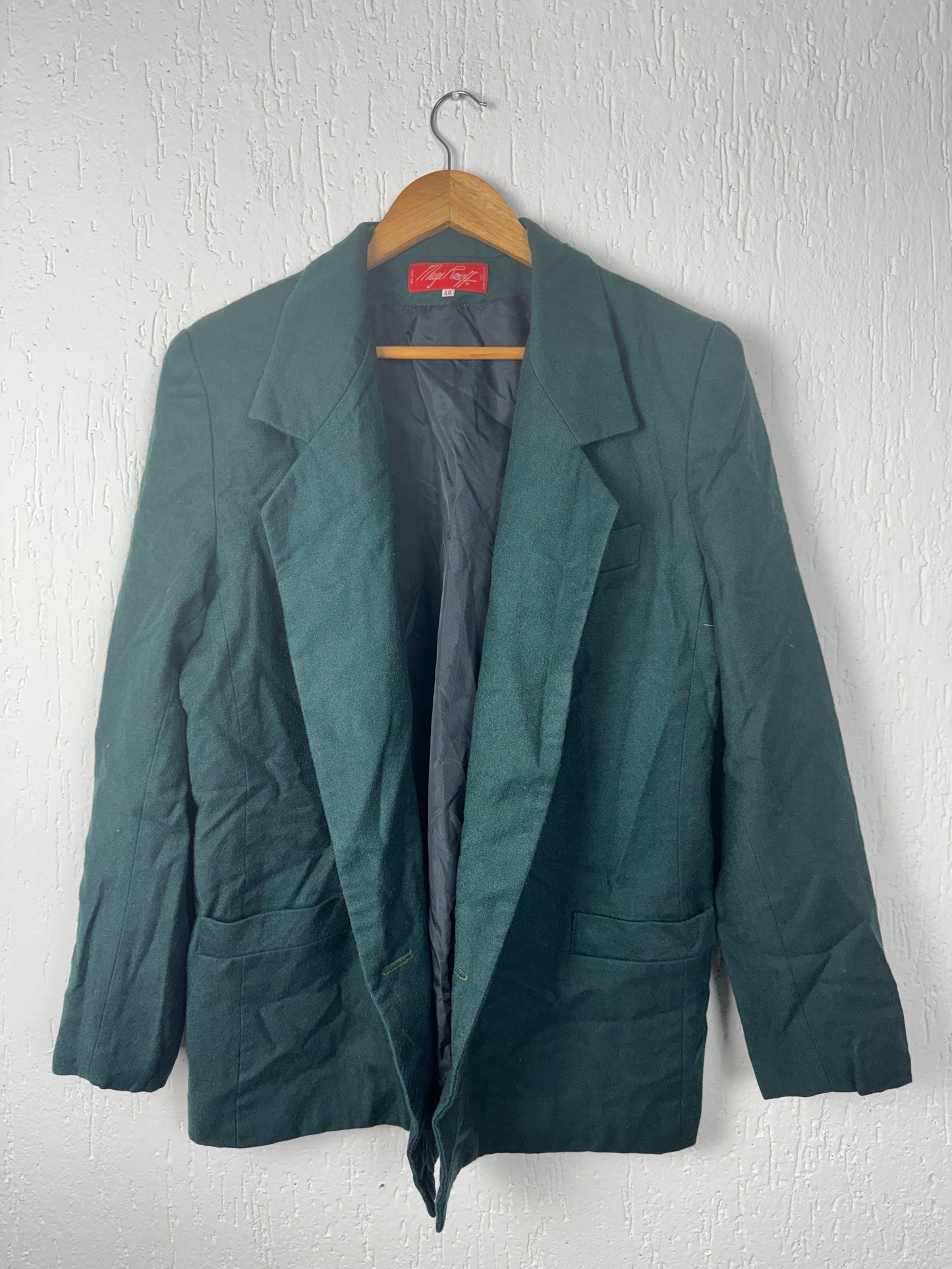 Blazer Vintage Verde Musgo Magi Royll • Lã
