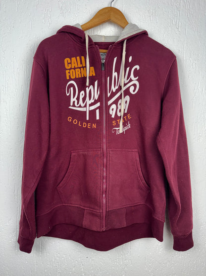 Moletom Jaqueta com Capuz Bordô California Republic Toothpick Unissex
