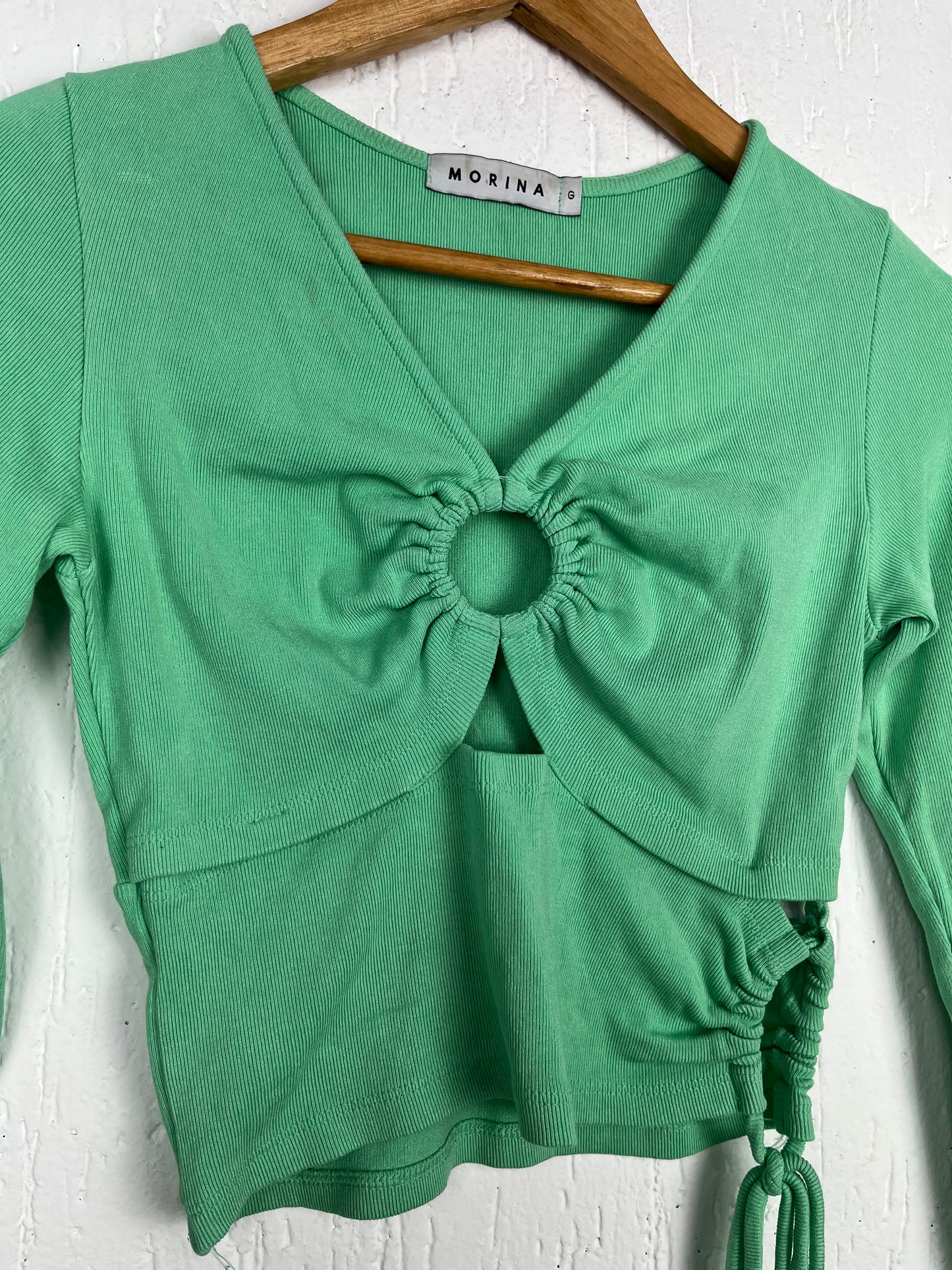 Blusa verde de Manga Longa