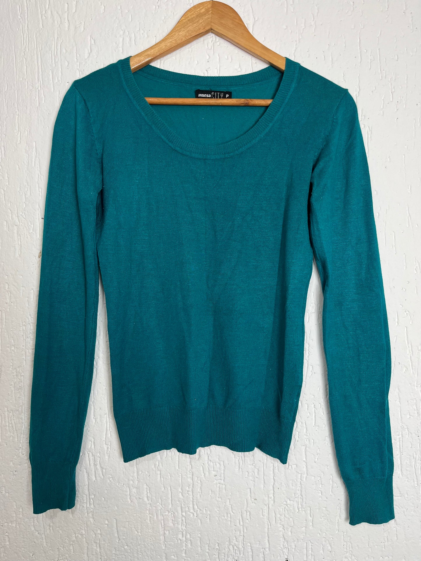 Blusa Feminina Mansa City - Tricot Leve verde Esmeralda
