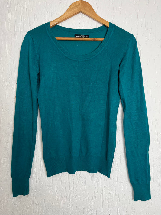 Blusa Feminina Mansa City - Tricot Leve verde Esmeralda
