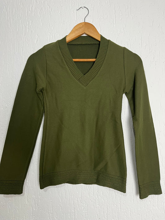 Suéter feminino verde militar