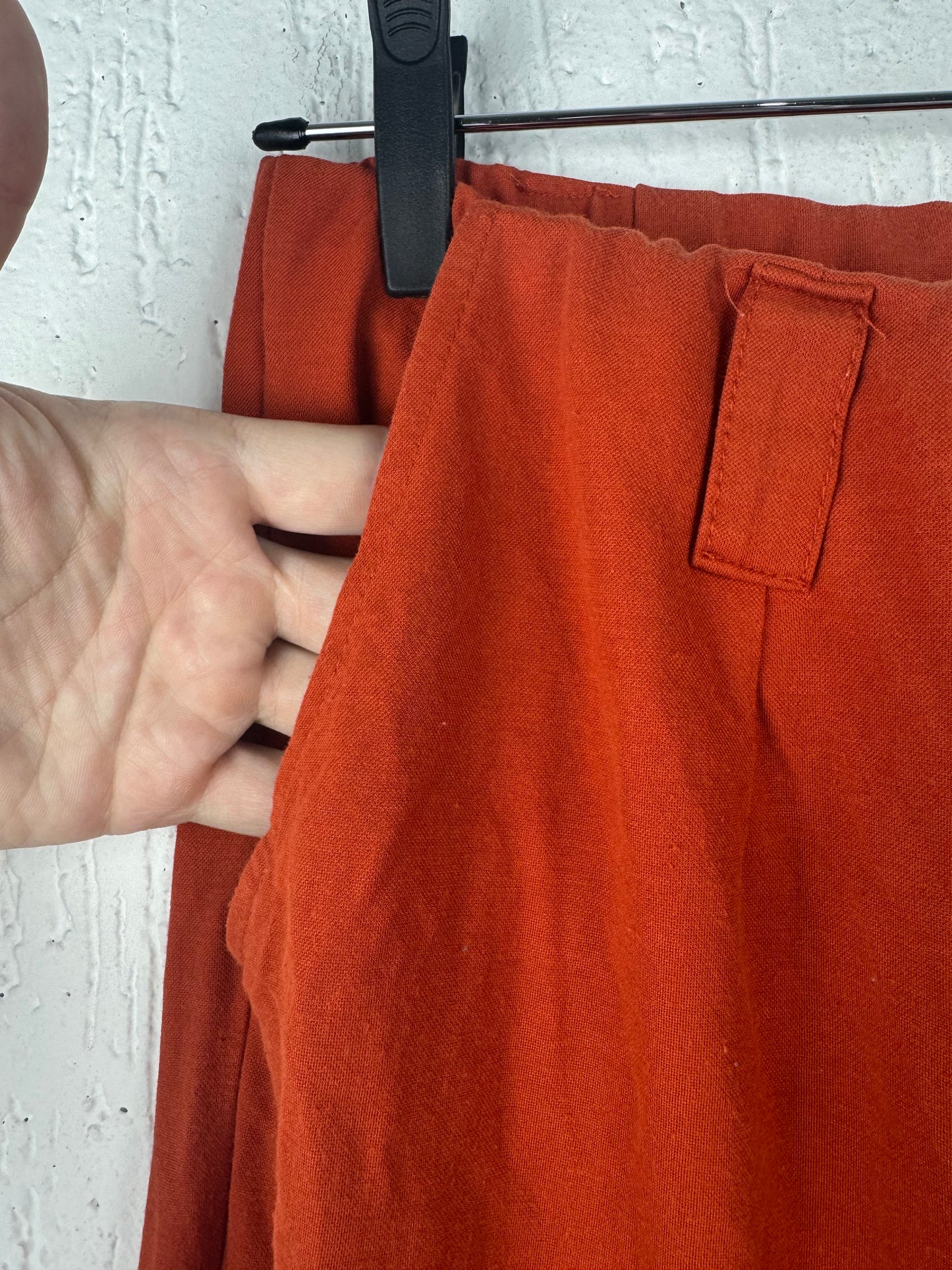 Calça Pantalona Terracota Wide Leg Botões