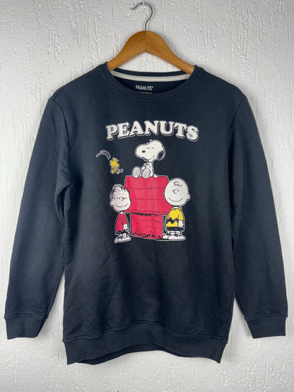 Moletom Peanuts Snoopy Preto Estampa Turma