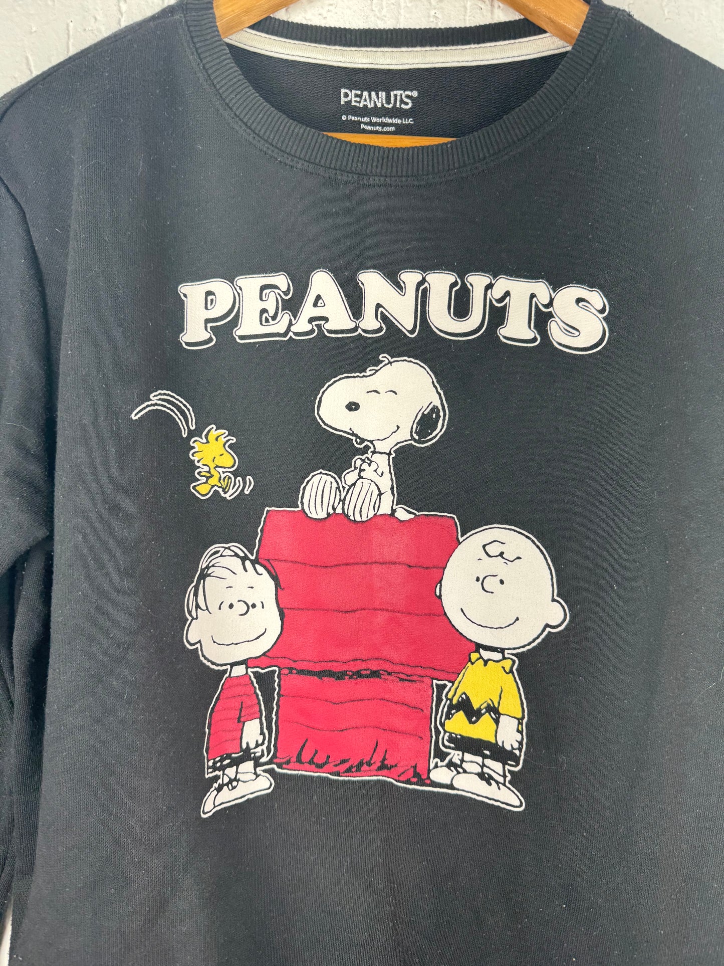 Moletom Peanuts Snoopy Preto Estampa Turma