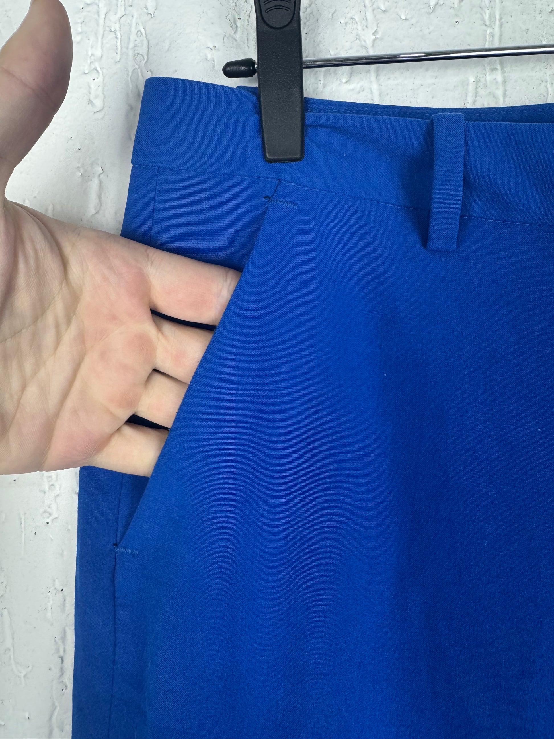 Calça Alfaiataria Zara Azul Royal Cigarrete