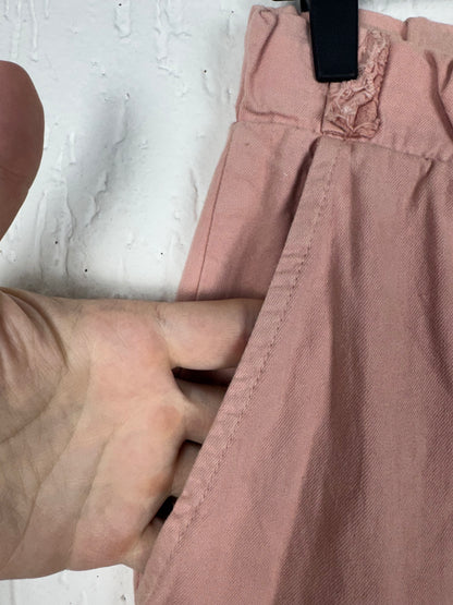 Calça Rosê Cintura Elástica Alta Modelagem Reta