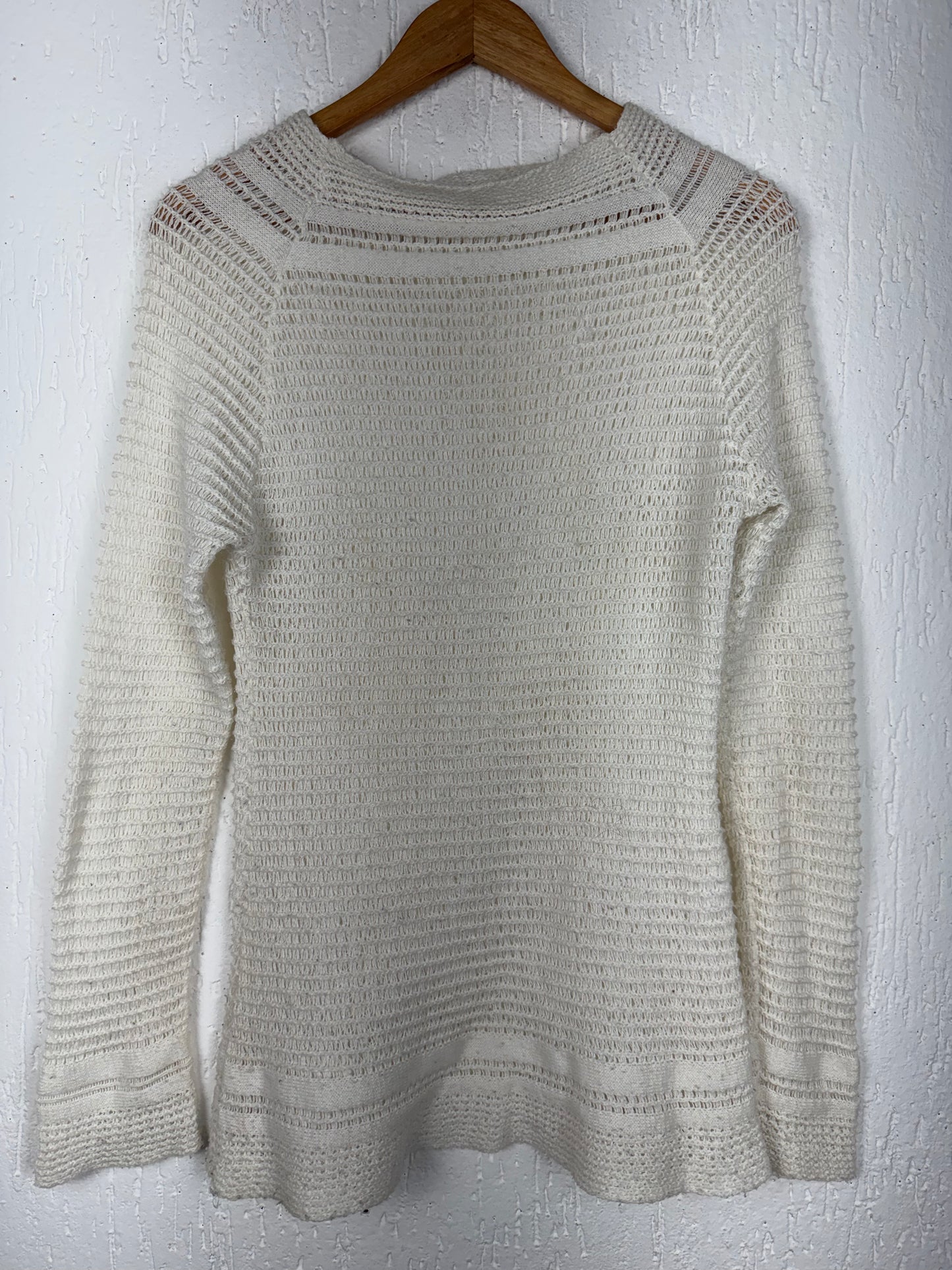 Suéter Tricô Off-White Trama Trabalhada Gola Redonda