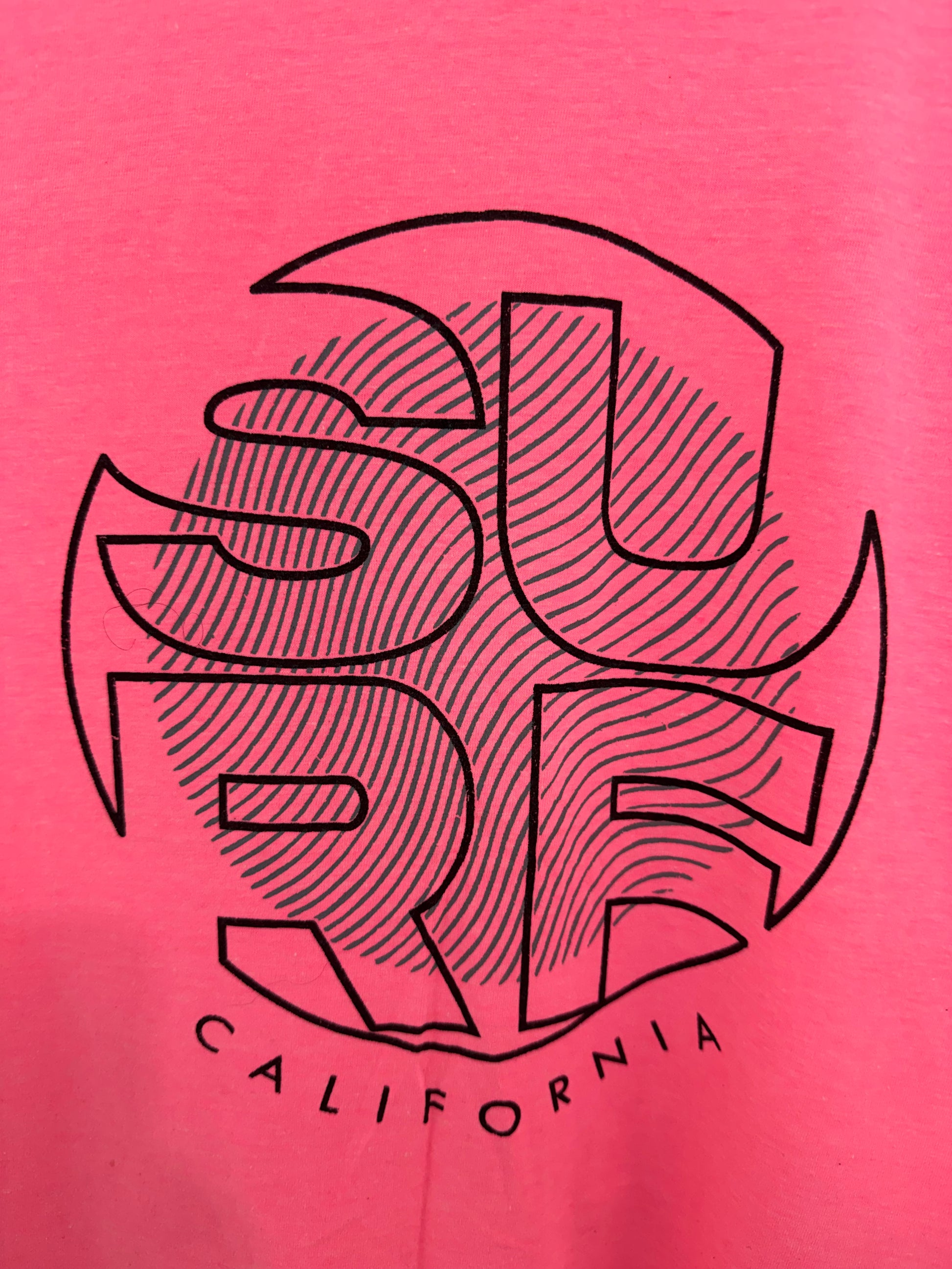 Camiseta Rosa Neon Surf California Hunder