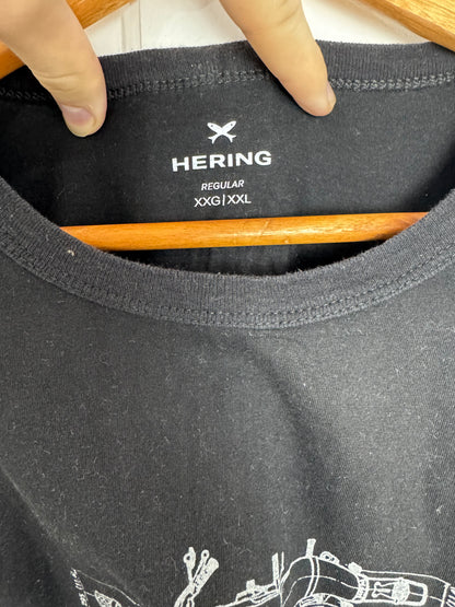 Camiseta Preta Estampa Moto Blueprint Hering XXG