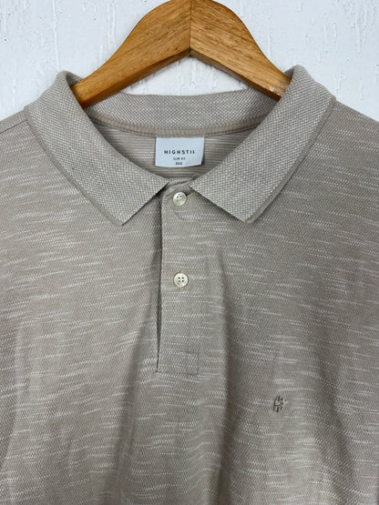 Polo Bege Mescla Highstil Slim Fit GG