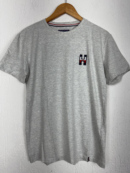 Camiseta Tommy Hilfiger Cinza Mescla Monograma H M