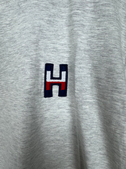 Camiseta Tommy Hilfiger Cinza Mescla Monograma H M