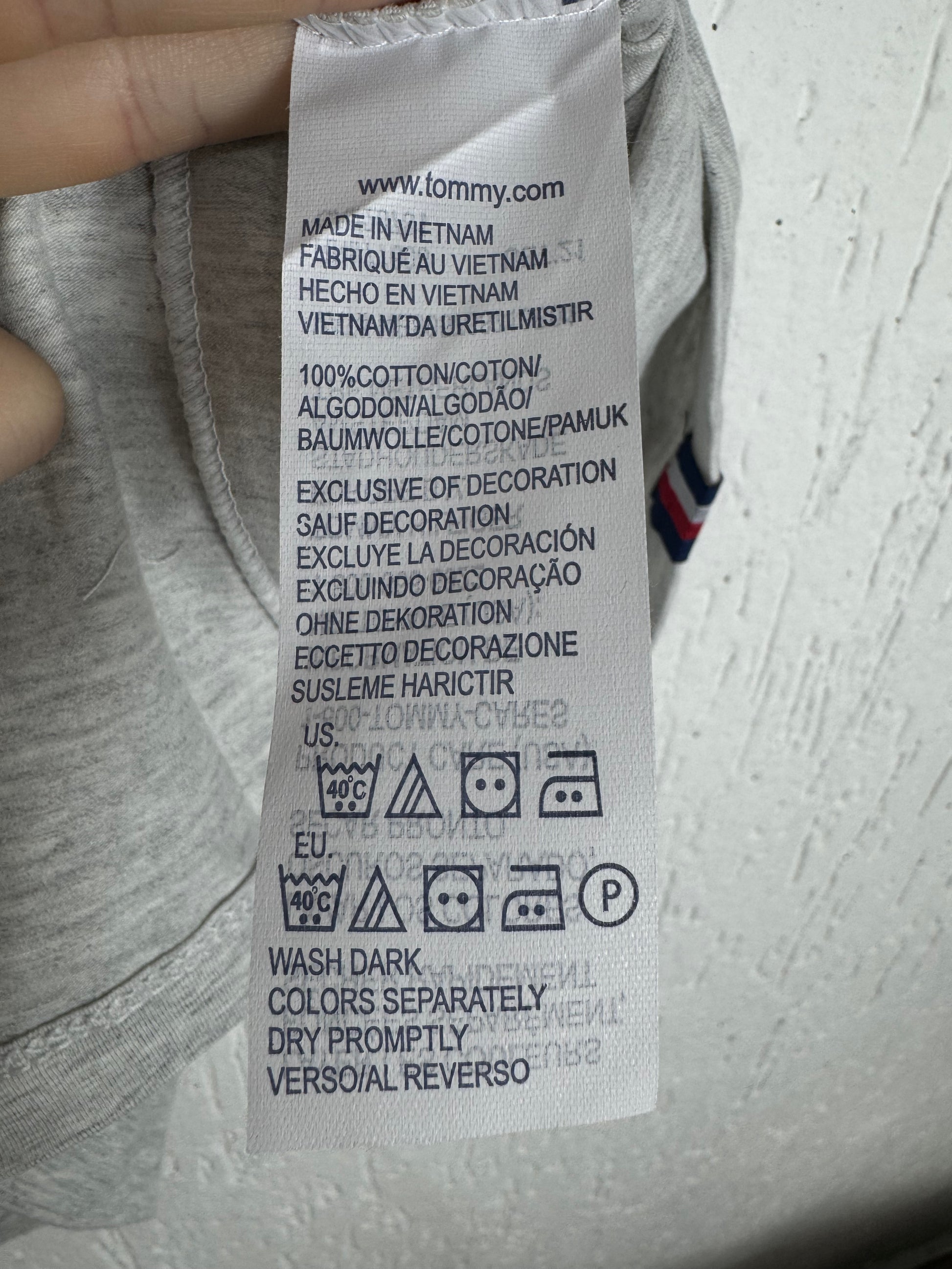 Camiseta Tommy Hilfiger Cinza Mescla Monograma H M