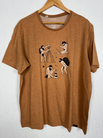 Camiseta Quechua Caramelo Mescla Estampa Homem Primitivo GG
