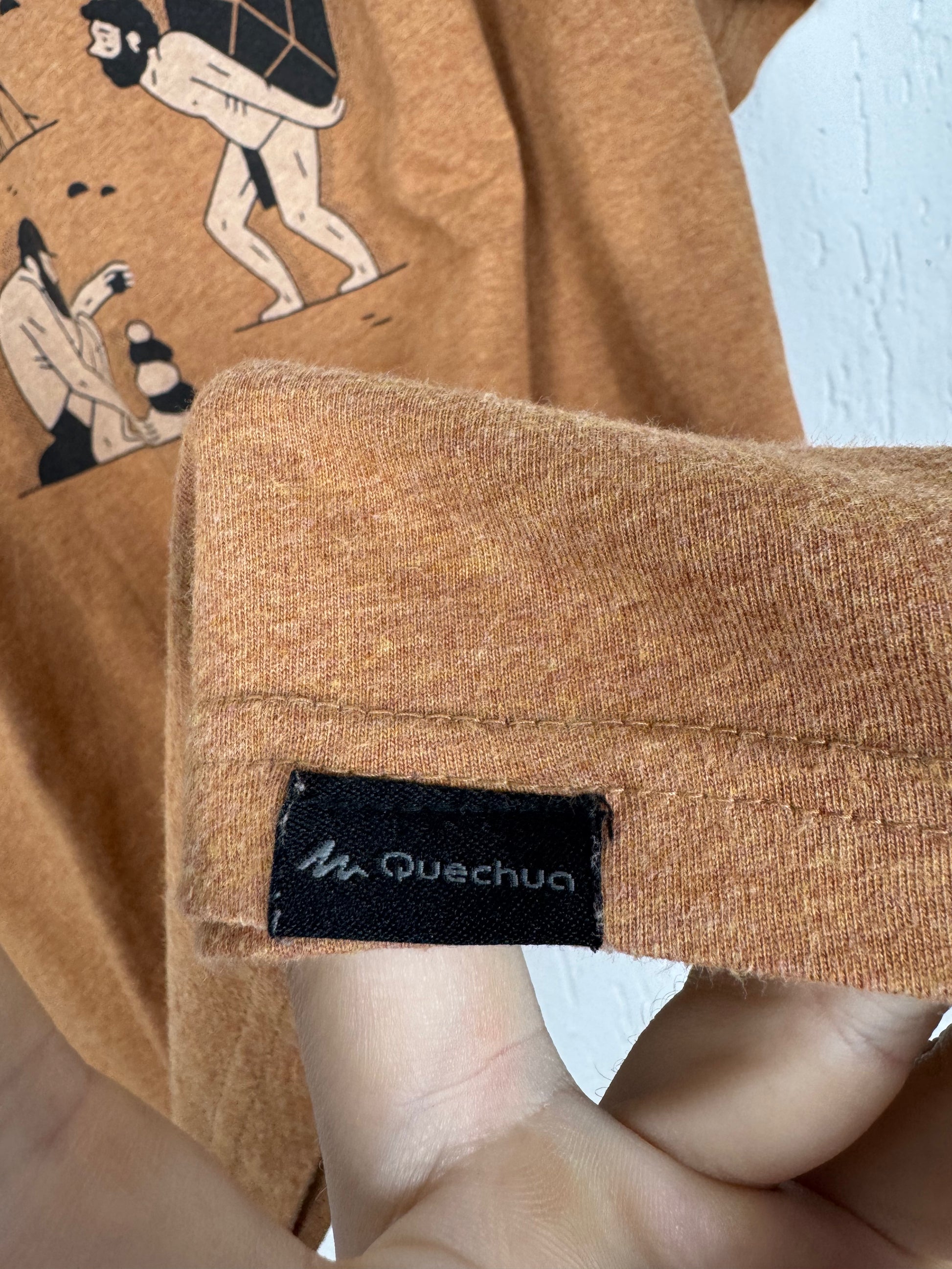 Camiseta Quechua Caramelo Mescla Estampa Homem Primitivo GG