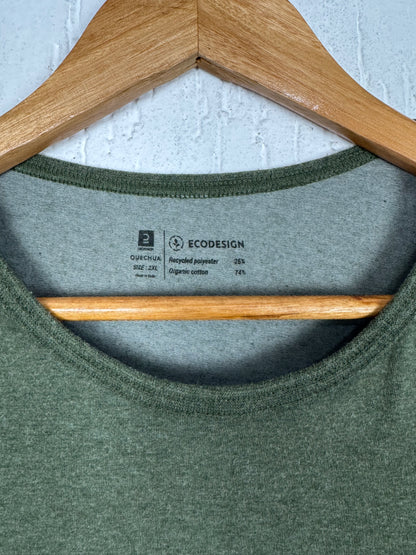 Camiseta Quechua Verde Militar Estampa Acampamento XGG