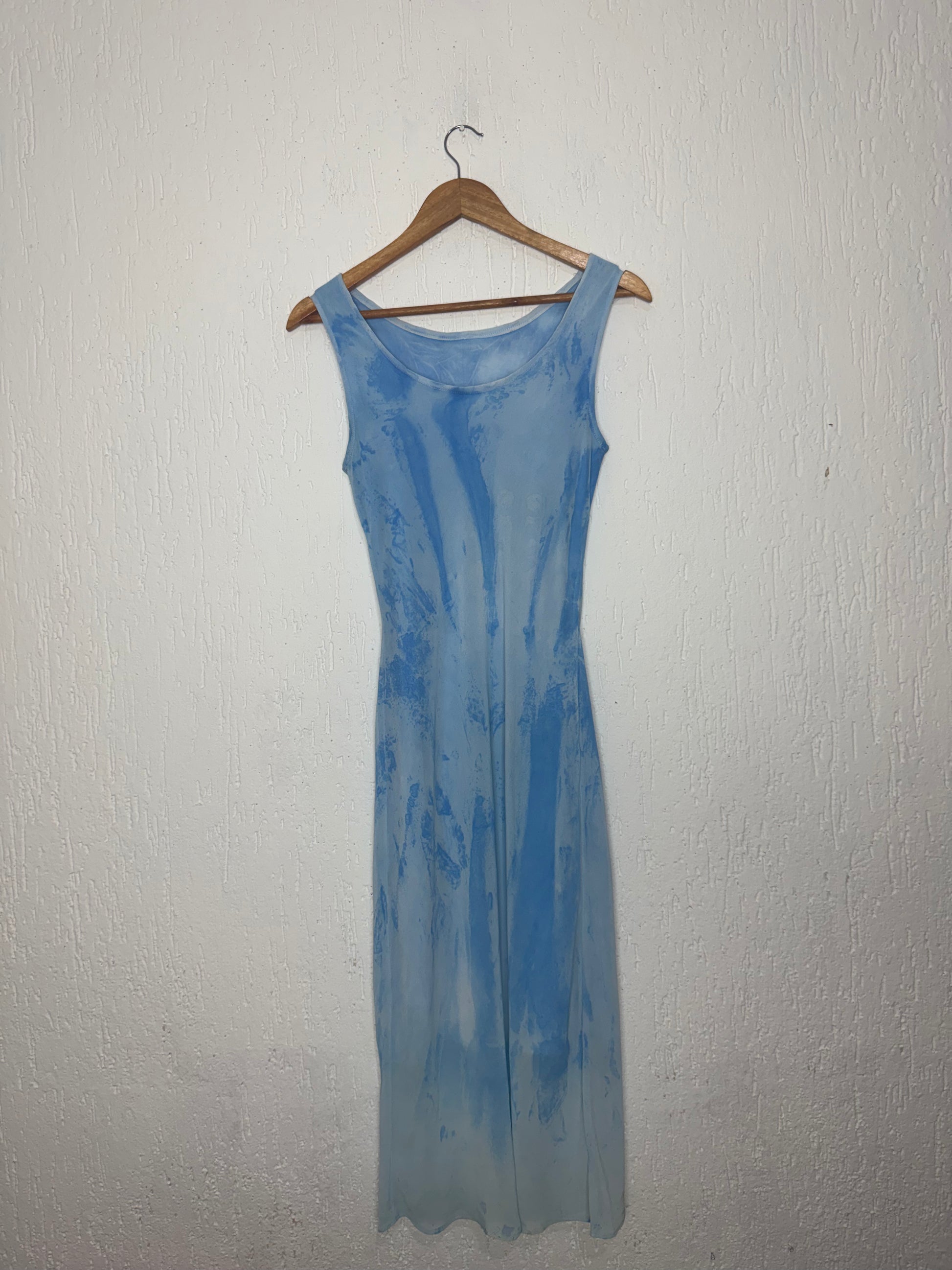 Vestido Midi Tie-Dye Azul