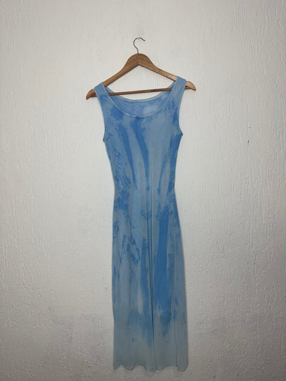Vestido Midi Tie-Dye Azul