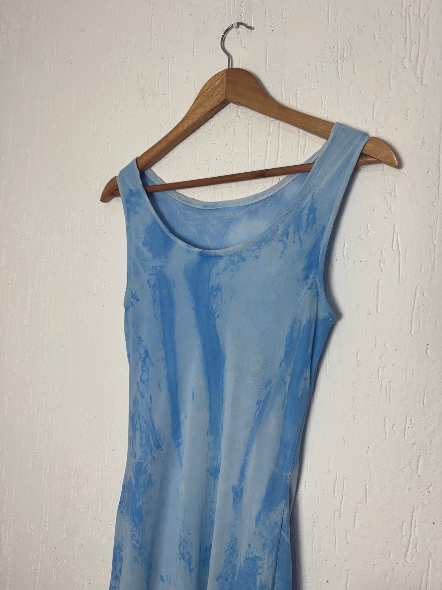 Vestido Midi Tie-Dye Azul