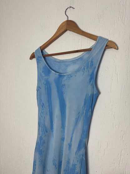 Vestido Midi Tie-Dye Azul