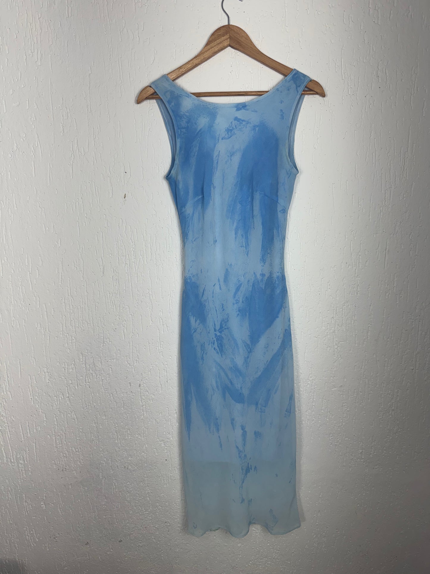 Vestido Midi Tie-Dye Azul