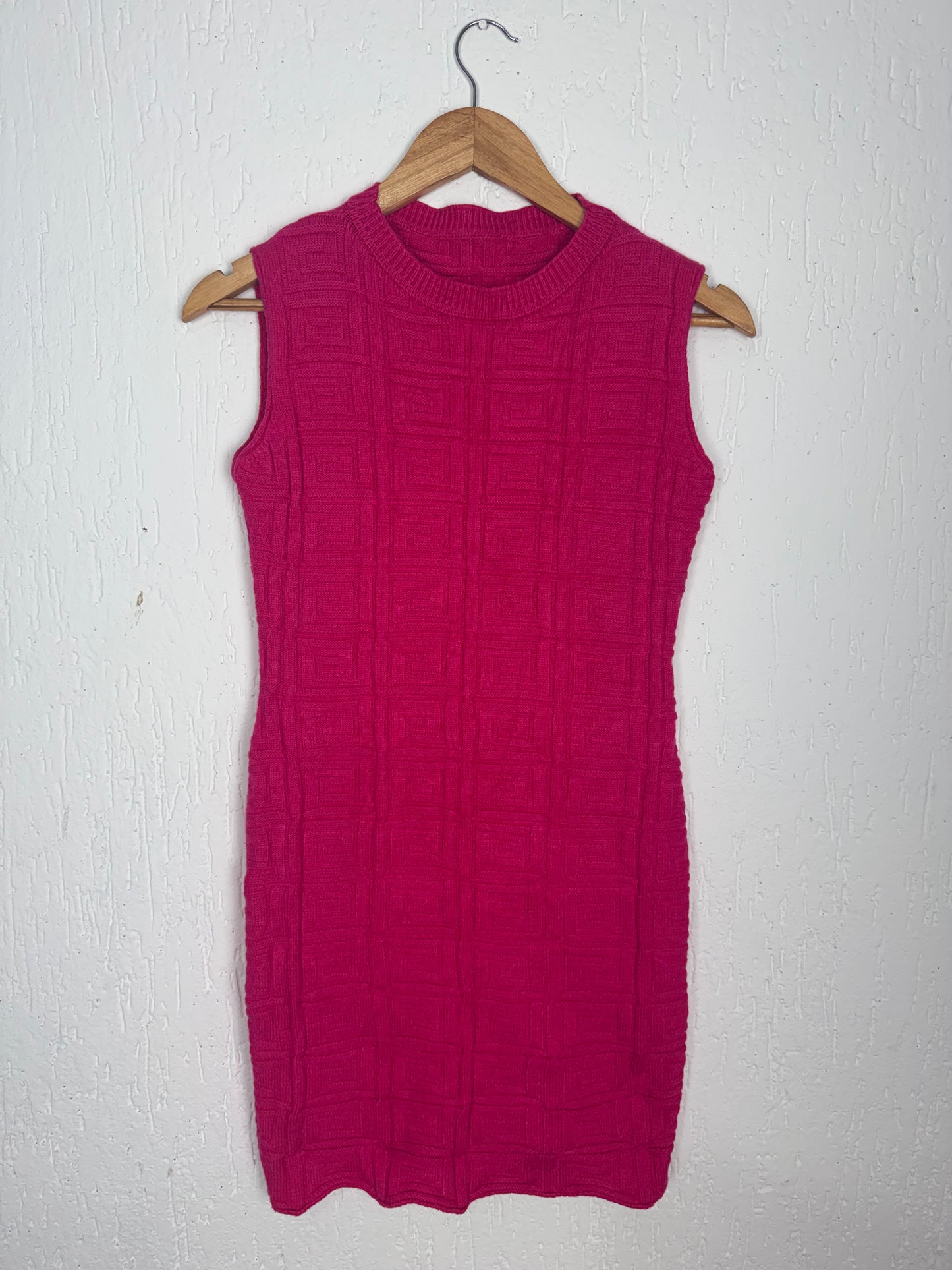 Vestido Midi Canelado Pink