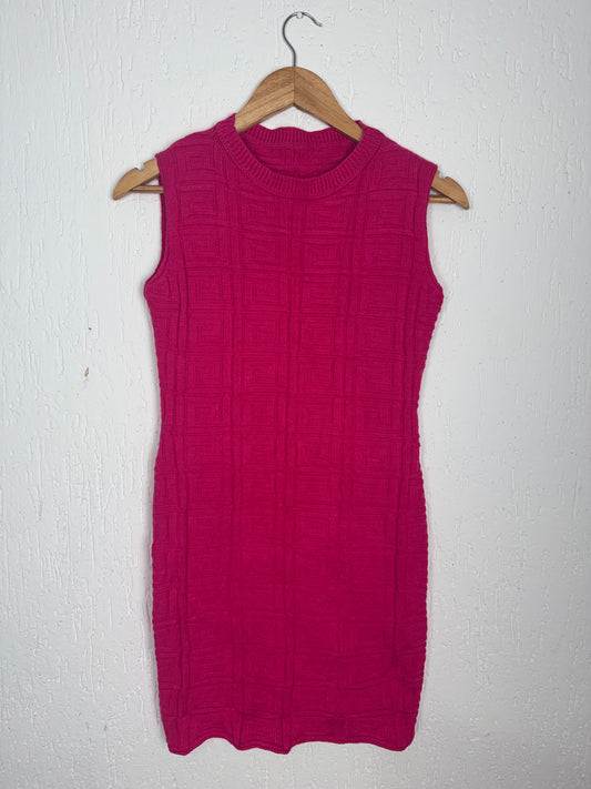 Vestido Midi Canelado Pink