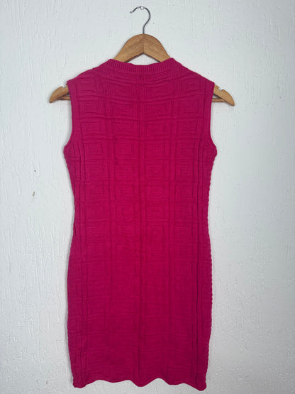 Vestido Midi Canelado Pink