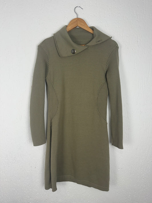 Vestido Tricot Premium Gola Assimétrica