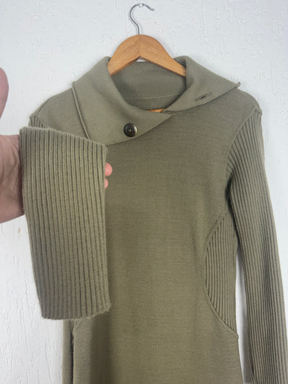 Vestido Tricot Premium Gola Assimétrica