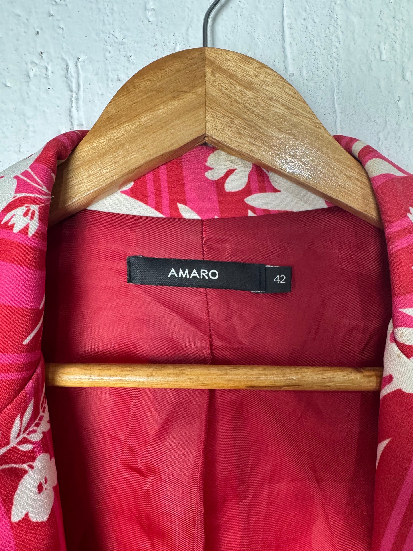 Blazer Floral Tropical Vermelho e Pink