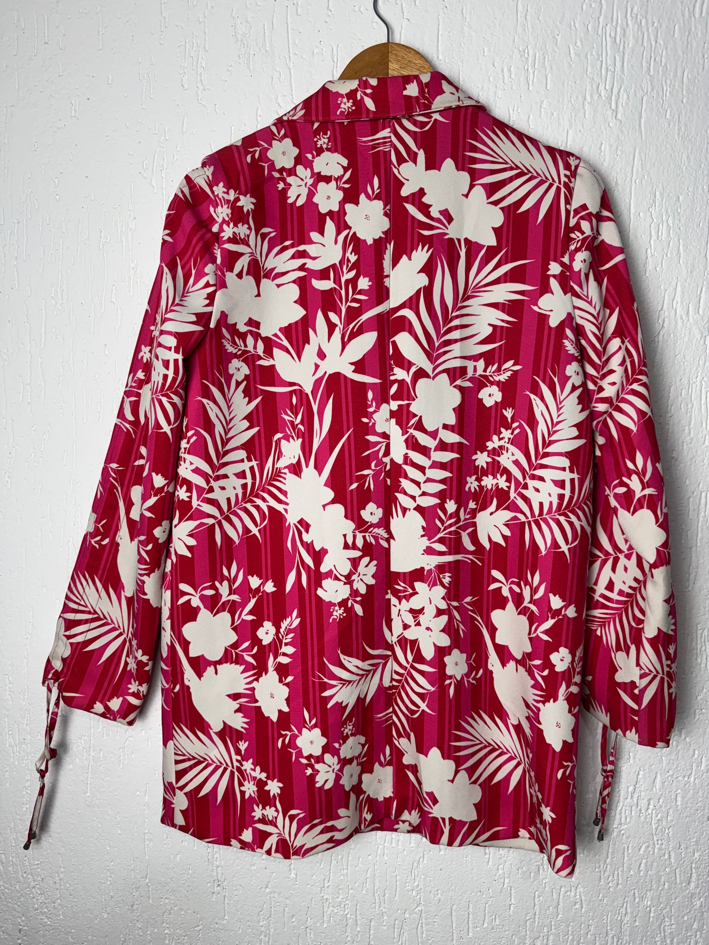 Blazer Floral Tropical Vermelho e Pink