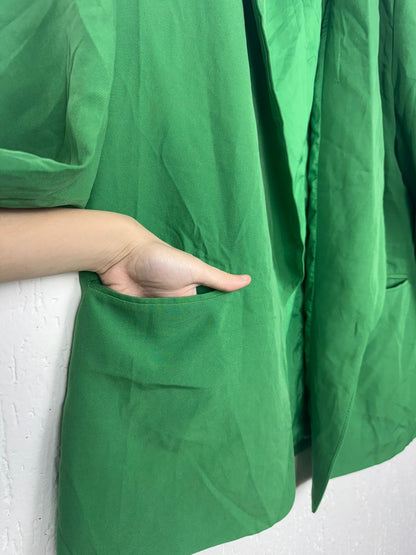 Blazer Alfaiataria Feminino Gola Xale Premium – Verde Bandeira Tamanho GG