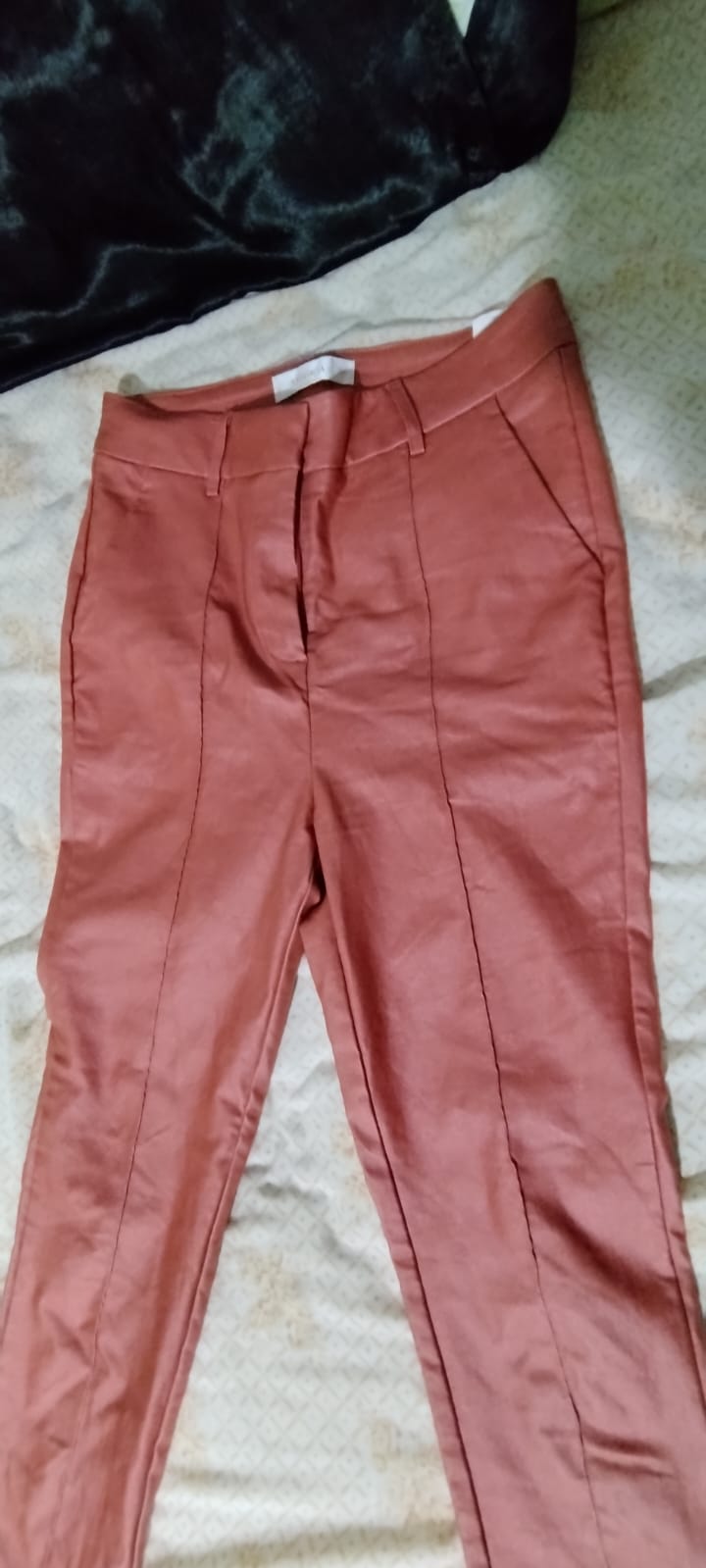 Calça em Cirre Skinny  Terracota