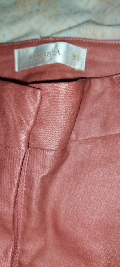 Calça em Cirre Skinny  Terracota