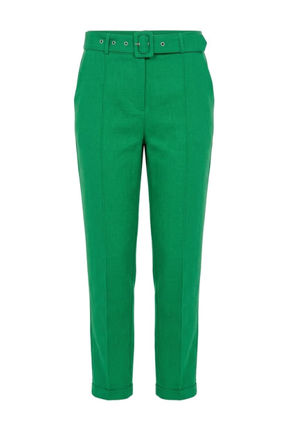 💚 Calça Alfaiataria Verde Bandeira com Cinto - Tam G