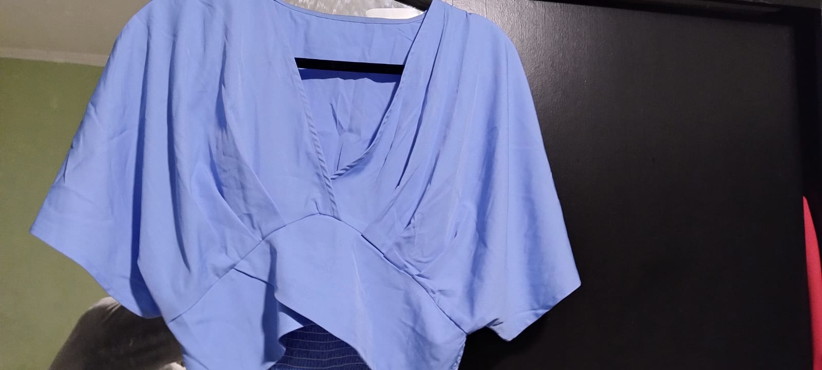 Cropped Azul Serenity Transpassado Lindo - Tam G